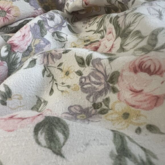 Kathryn Floral Satin Button Front Lined Sleep shirt Night gown, size est‎ L - Picture 16 of 16